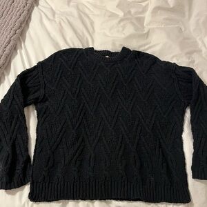 Black Cable Knit Sweater